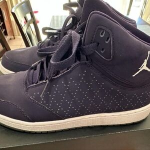 Air Jordan High-Top Sneakers in Navy and White